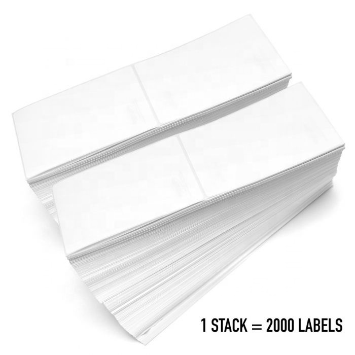 热敏打印机兼容4 \“ x 6 \” 2000白色穿孔的直接热敏地址运输标签 s风扇折叠4x6标签